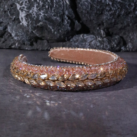 Colored diamond sponge Baroque vintage headband - V.I.P Digital Presence