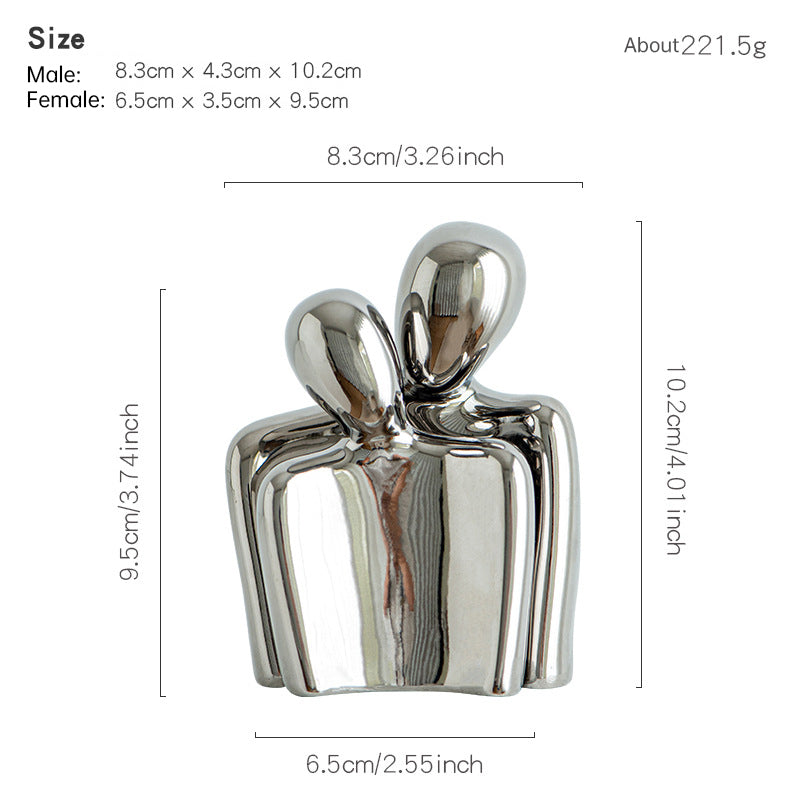 Creative couple figure decoration Newlywed home decoration Lover sculpture decoration figure desktop living room bookshelf decor - V.I.P Digital Presence