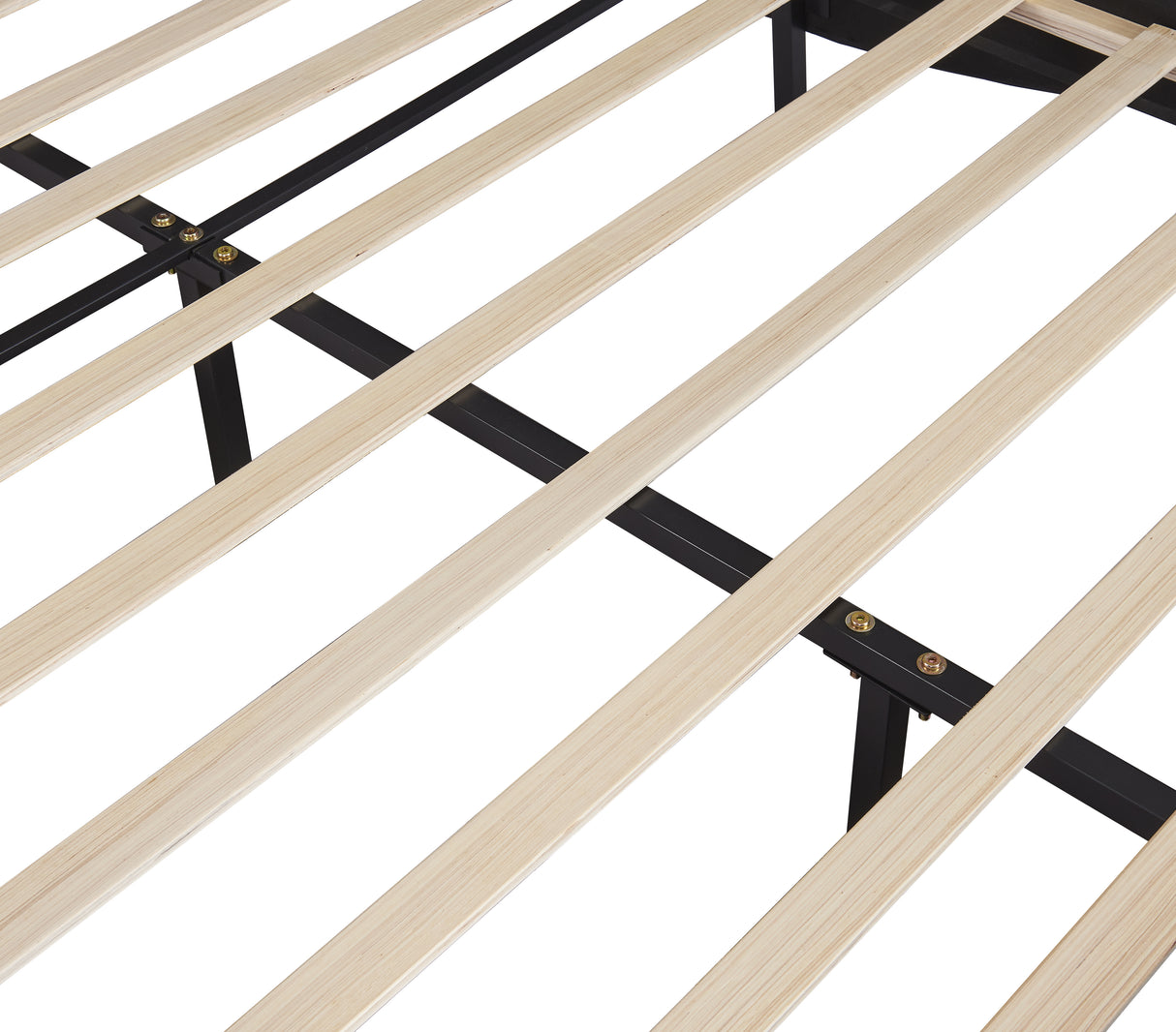 Queen Size Upholstered Faux Leather Platform Bed with LED Light Bed Frame with Slatted - Black - V.I.P Digital Presence