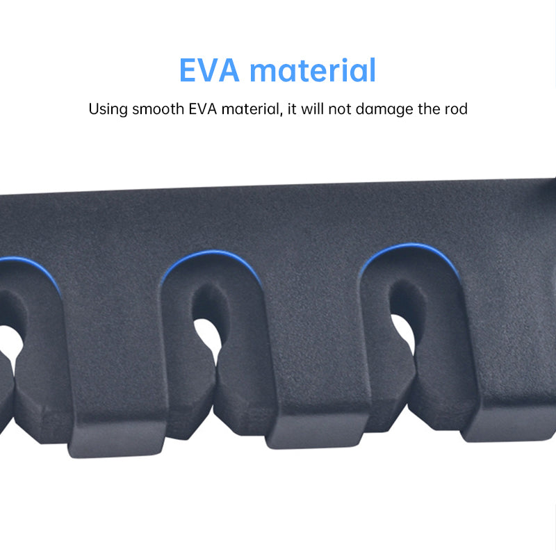 1pc 6-hole fishing rod wall mount, vertical/horizontal display frame - V.I.P Digital Presence