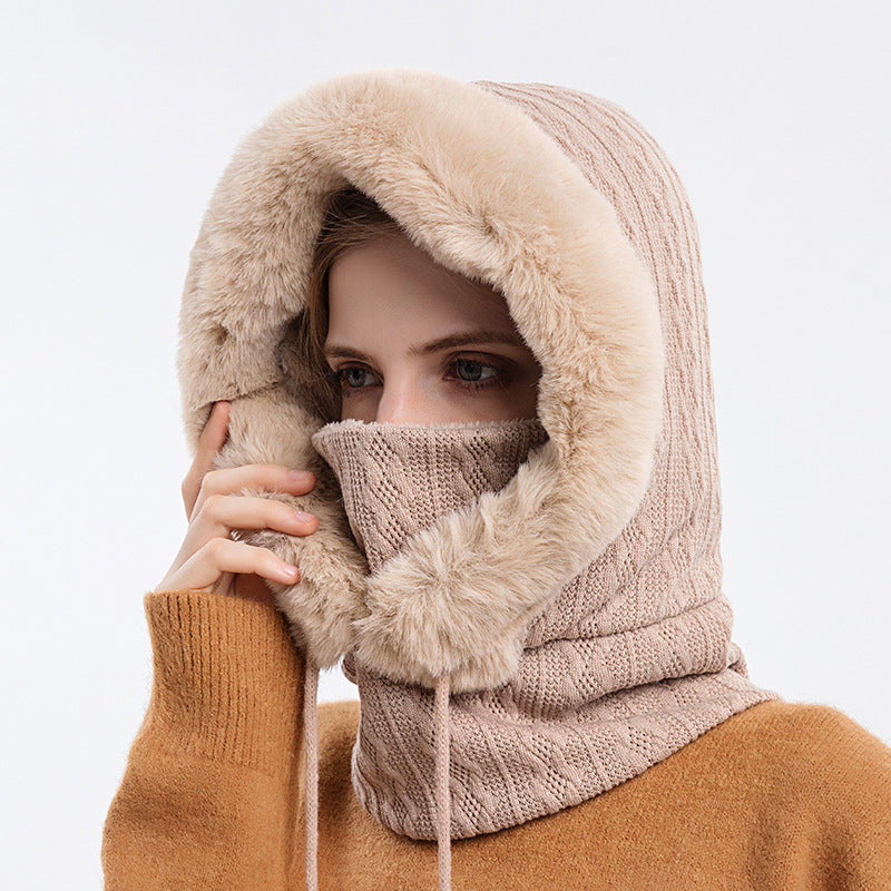 Gorro de invierno para montar al aire libre, gorro para esquiar en frío, bufanda cálida, mascarilla, gorro para protegerte del frío. 