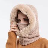 Gorro de invierno para montar al aire libre, gorro para esquiar en frío, bufanda cálida, mascarilla, gorro para protegerte del frío. 