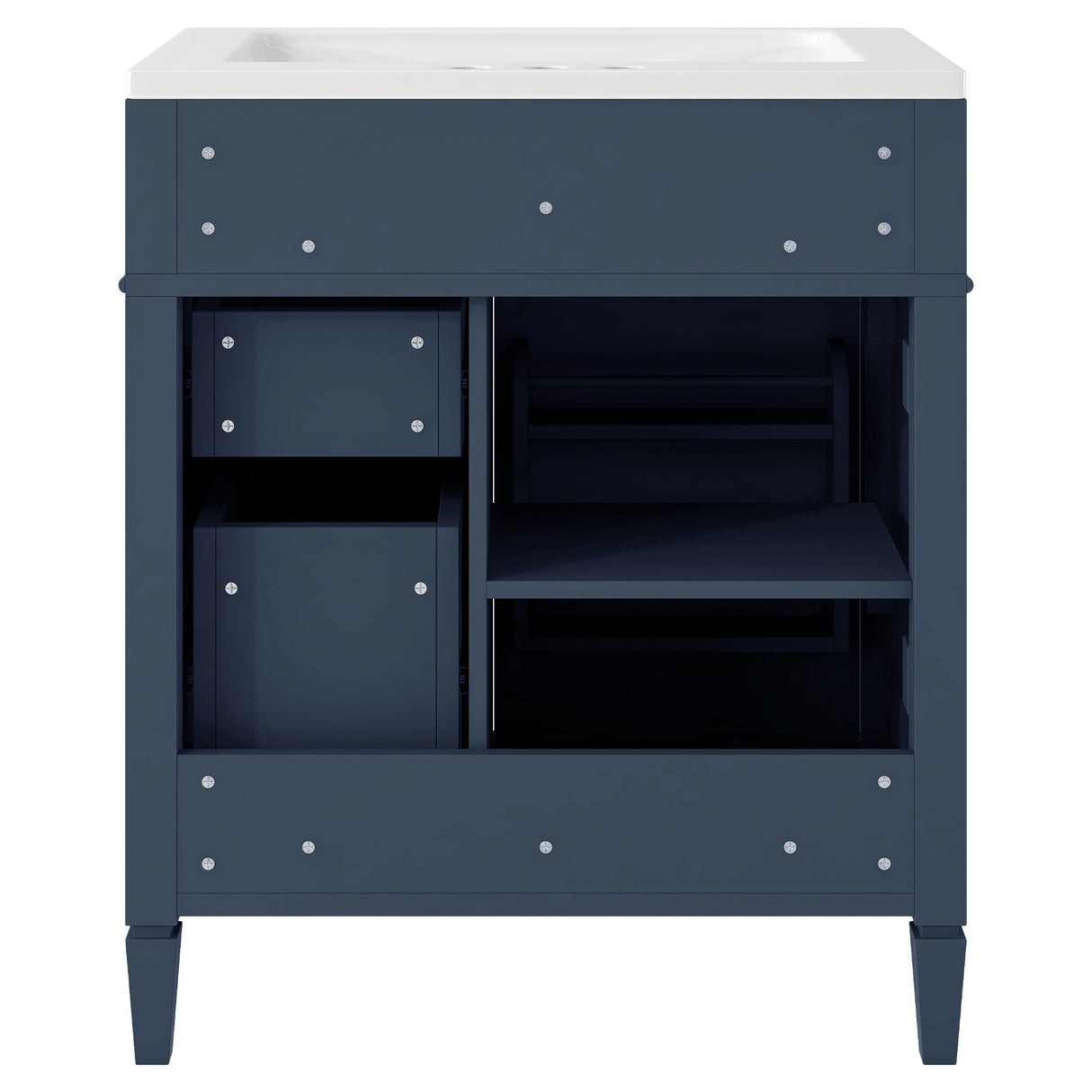 30 inch bathroom vanity with top sink, storage cabinet with 2 drawers and 1 drawer, single sink bathroom vanity - V.I.P Digital Presence