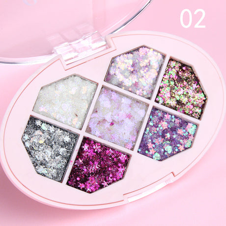CmaaDu Seven-color glue-free sequins diy eye shadow gel diamond bride children's stage makeup - V.I.P Digital Presence