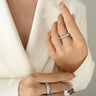 Star Moon Shaped Sparkling Zircon Design Ring Titanium Steel Handmade Jewelry for Girls - V.I.P Digital Presence