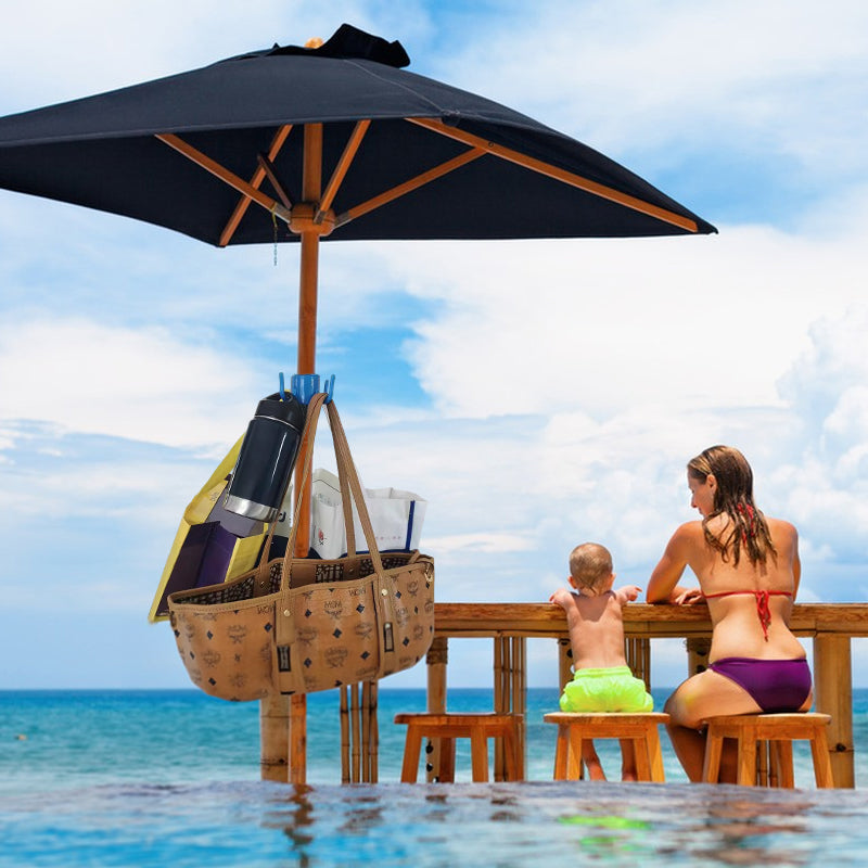 Portable Beach Umbrella Hook: 4-prong, universal for hats, bags, clothes; fits camping/beach umbrellas. - V.I.P Digital Presence