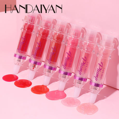 HANDAIYAN PLUMP & POUT Lip Plumping Booster Gloss, High Shine for Plumper Looking Lips,Extreme Shine Crystal Volume Lip Oil - V.I.P Digital Presence