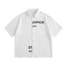 Alphabet Print Short Sleeve Shirt Workwear Japanese Style Loose Casual Design Summer Collar Shirt Men's Trendy - V.I.P Digital Presence