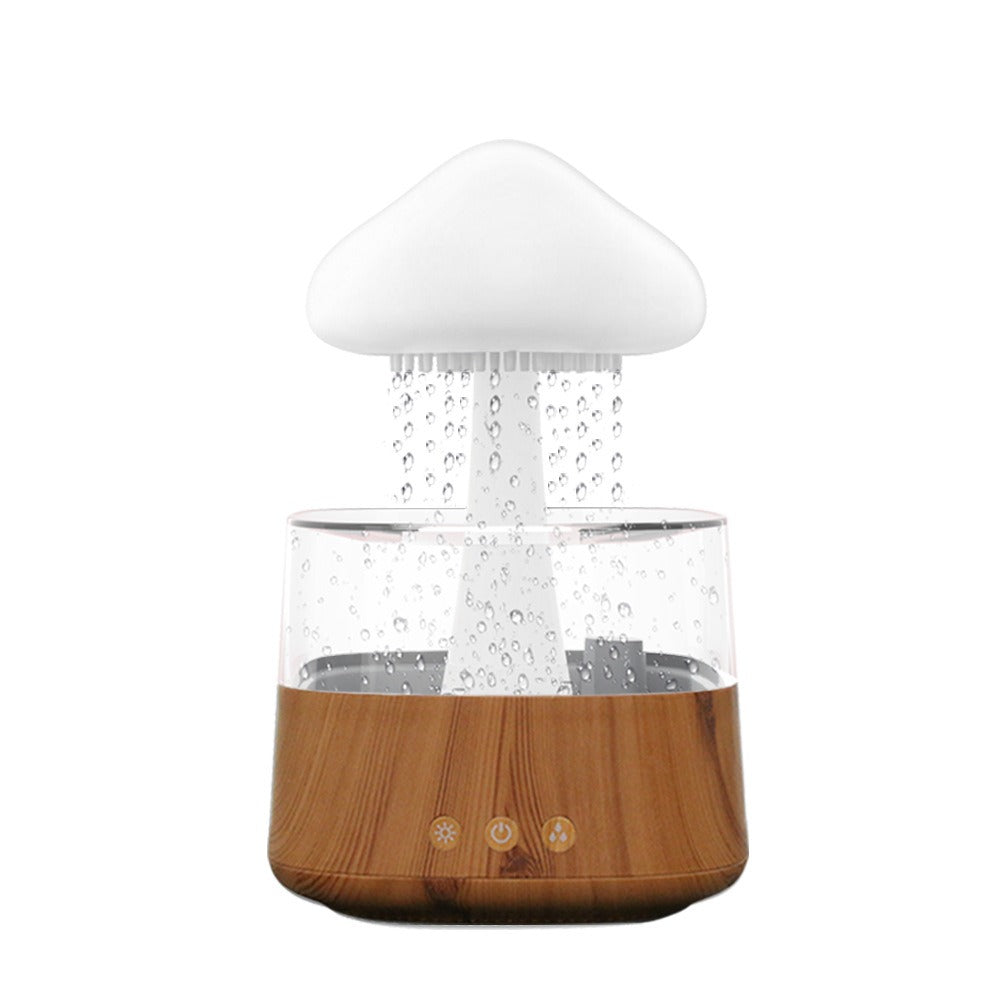New Designed Cool Mist Essential Oil 7 Colors LED Night Light Wood Grain Cloud Rain Water Air Humidifier - V.I.P Digital Presence