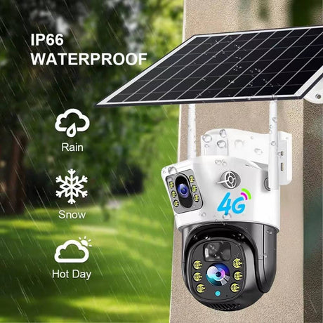 V380PRO  4G Solar Camera 4MP Dual Lens Home Security  Camera With Solar Panel - V.I.P Digital Presence