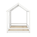 Twin Size House Bed with Roof and Window - White - V.I.P Digital Presence