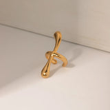 18K Gold-Plated Stainless Steel Cuff Earrings - V.I.P Digital Presence