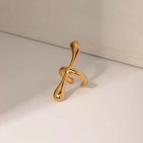 18K Gold-Plated Stainless Steel Cuff Earrings - V.I.P Digital Presence