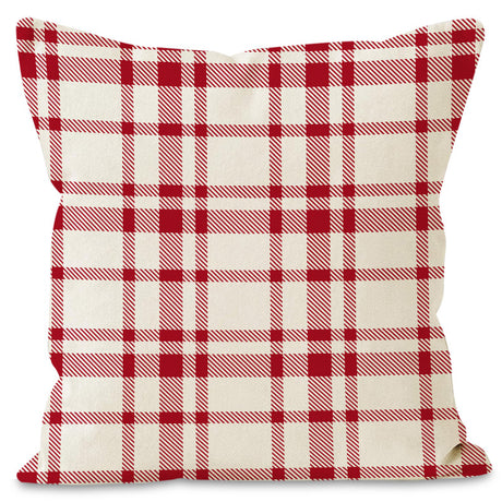 Christmas Snowflake Pillow Cover Linen Checkered Letter Printed Pillow Cover Christmas Theme Cushion Cover - V.I.P Digital Presence