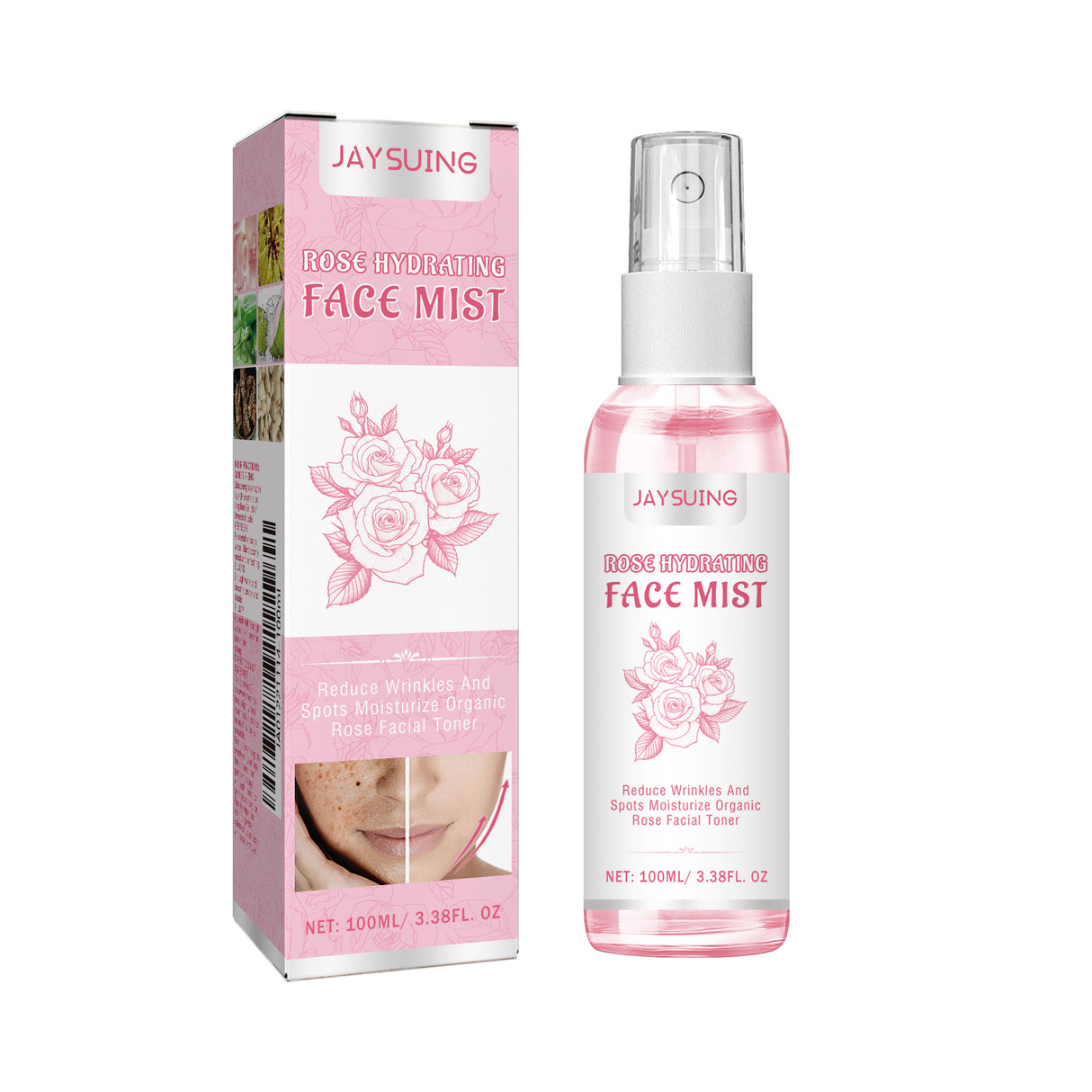Rose Face Toner, Hydrating Refreshing Oil Control Fade Spots Toner