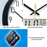 2025 New 10/12/14 - inch Electronic Calendar Wall Clock. Monitors temp & humidity. Dual - display. Mute. Quartz movement. - V.I.P Digital Presence
