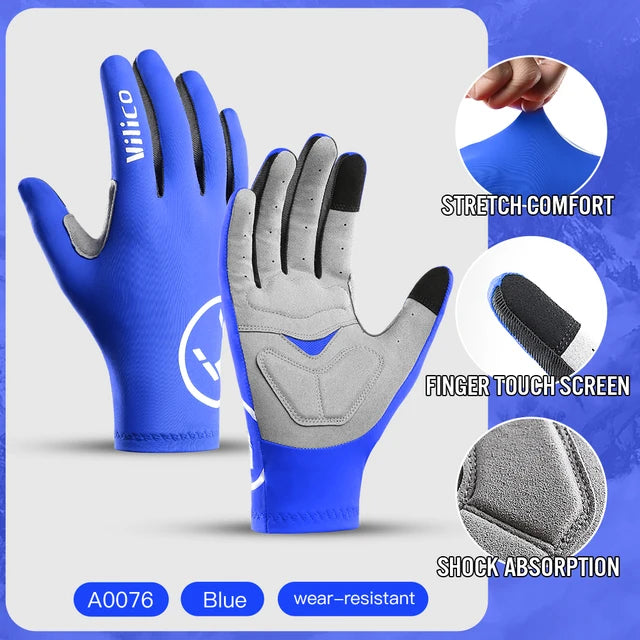Outdoor mountain bike riding gloves shock-absorbing and anti-skid bike gloves