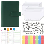 A6 Loose-Leaf Binder Budget Book Macaron Notebook Leather PU Loose-Leaf Book Cash Budget Handbook - V.I.P Digital Presence