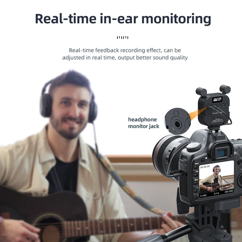 2500K-9000K Microphone LED Fill Light LED Mini Video Vlog Full-Color RGB Mic Light For Smartphone SLR Camera V03 - V.I.P Digital Presence