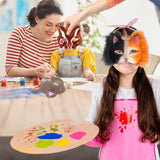 6 Sets Therian Mask Kit. Half-face paper blank masks, hand-painted cat. For DIY, masquerade, cosplay, Christmas gifts. Create un - V.I.P Digital Presence