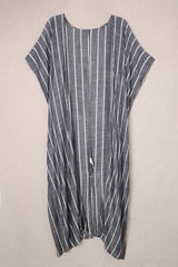 Striped Open Front Longline Cover Up - V.I.P Digital Presence