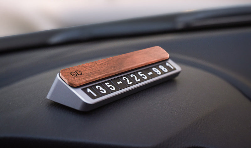 Parking Plate Phone Number Plate Car Car Parking Card Aluminum Alloy High Quality Simple High Temperature Resistance - V.I.P Digital Presence