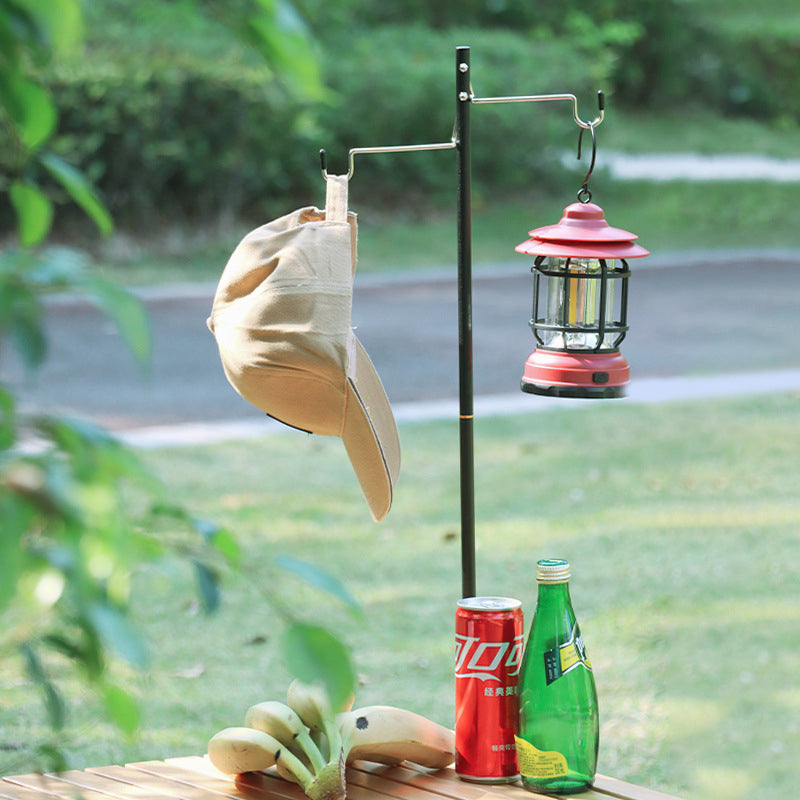 Soporte para lámpara de camping portátil de aleación de aluminio ligero para exteriores con bolsa de almacenamiento