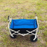 Folding Wagon Garden Shopping Beach Cart (white) - V.I.P Digital Presence