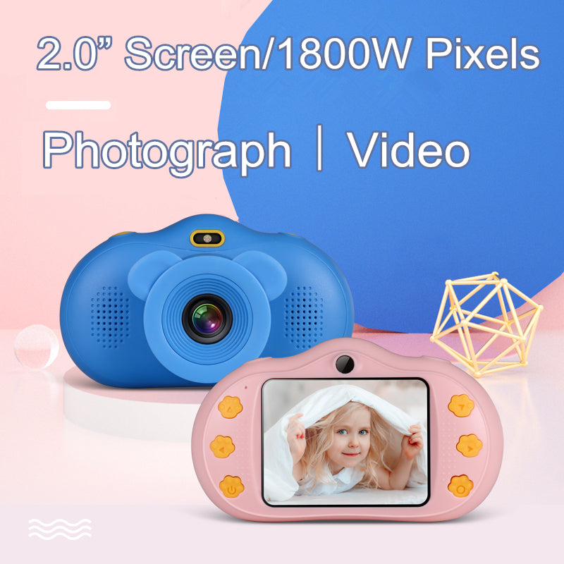 Cámara digital para niños con pantalla 2.0 y flash, juguete de regalo para niños, grabadora de vídeo