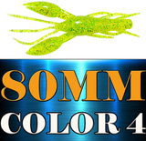 AFISHLURE 4pcs/lot  AR-14 hammer Crab clamp Shrimp 80mm 5.5g claw Bait artificial lure sauce green bait Swimbait Fake