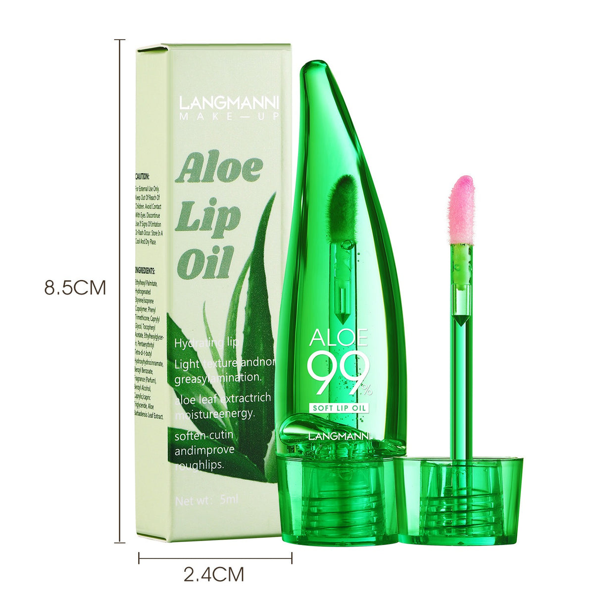 langmannni  Aloe vera lip gloss, temperature-sensitive color-changing lip glaze, moisturizing and protective lipstick, lip oil - V.I.P Digital Presence