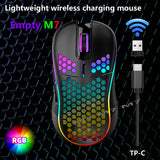 2.4G Wireless Cave Mouse Lightweight Gaming Mouse with Luminous 7 Color Breathing Light Computer Accessories - V.I.P Digital Presence