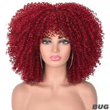 Female Hair African Small Curly Hair Explosion Head Black Chemical Fiber Wig Full Head Set - V.I.P Digital Presence