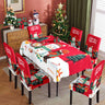 Christmas Waterproof Printed Tablecloth Restaurant Home Printed Chair Cover Christmas Tablecloth Chair Cover Decorative Set - V.I.P Digital Presence