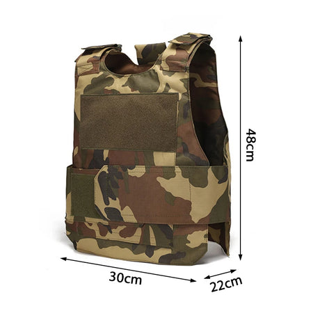 Tactical Army Vest Multi functional Armor Plate Tactical Carrier Vest CP Camo 800D - V.I.P Digital Presence
