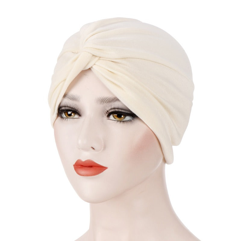 New elastic fabric with crossed candy colored twisted hat and candy colored base on the forehead - V.I.P Digital Presence