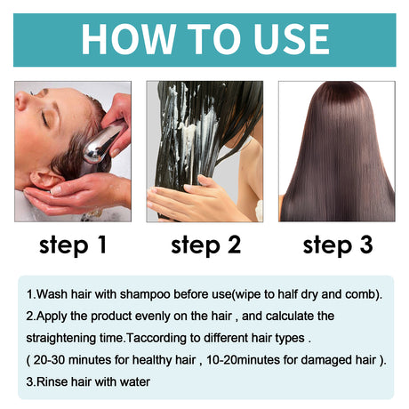 Protein Correction Hair Straightening Cream, Smoothing Frizz Repair Split Damaged Hair Straightening Treatment Cream - V.I.P Digital Presence