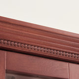 Corner Curio cabinet with illuminated glass display stand and tempered glass door, with adjustable bracket and light bulb - V.I.P Digital Presence