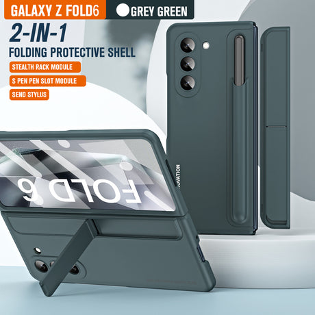 Samsung zfold 6 phone case FOLD5 folding screen pen slot bracket 2-in-1 all inclusive anti fall protective case is suitable - V.I.P Digital Presence
