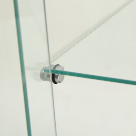 4 LED light glass display cabinets with door shelves, floor standing antique bookshelf, 64.7 "* 16.7" * 14.3 ", black - V.I.P Digital Presence