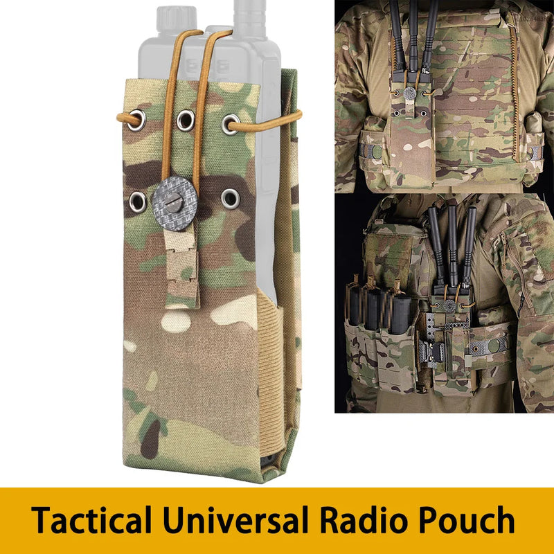 Tactical Universal Radio Pouch MPU5 PRC163 152 148 PTT Holder Bag Walkie-talkie Storage Pack - V.I.P Digital Presence