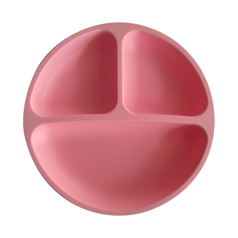 Children's Silicone Dinner Plate Infant Feeding Tableware Set Baby's Complementary Food Division Big Suction Cup Smiling Face Silicone Dinner Plate - V.I.P Digital Presence