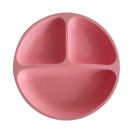 Children's Silicone Dinner Plate Infant Feeding Tableware Set Baby's Complementary Food Division Big Suction Cup Smiling Face Silicone Dinner Plate - V.I.P Digital Presence