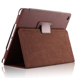 Funda con tapa automática para iPad 2, 3 y 4 de Apple, de piel sintética tipo lichi, con soporte inteligente y función atril.