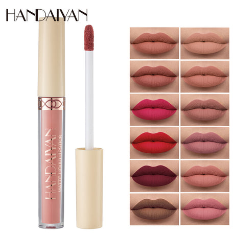 HANDAIYAN Popular Matte Matte Velvet 12 Colors Lip Gloss Liquid Lipstick Lip Glaze - V.I.P Digital Presence