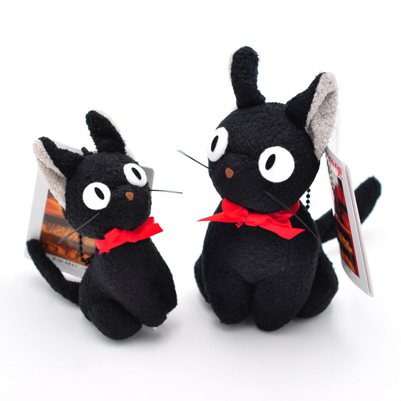 Entrega a domicilio de la bruja: Muñeco colgante de peluche de gato negro pequeño