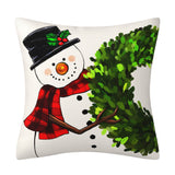 Christmas Snowman Pillow Cover, Big Red Snowman Printed Cushion Cover, Decorative Sofa Cover, Home Furnishings - V.I.P Digital Presence