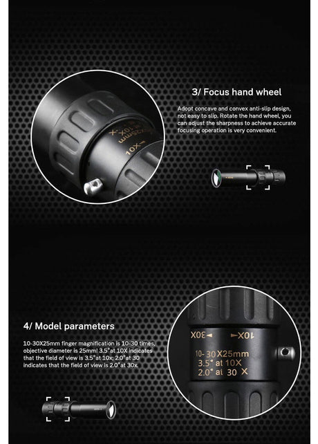 10-30×25 Zoom HD Portable Strong Binoculars Long Range Professional Spyglass Monocular Telescope Low Night Vision for Hunting - V.I.P Digital Presence