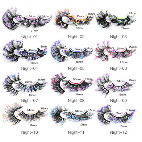 New Color Noctilucent Fried False Eyelashes Multi Layer Thick Cross Mink Like Eyelashes 8D FLUFFY - V.I.P Digital Presence