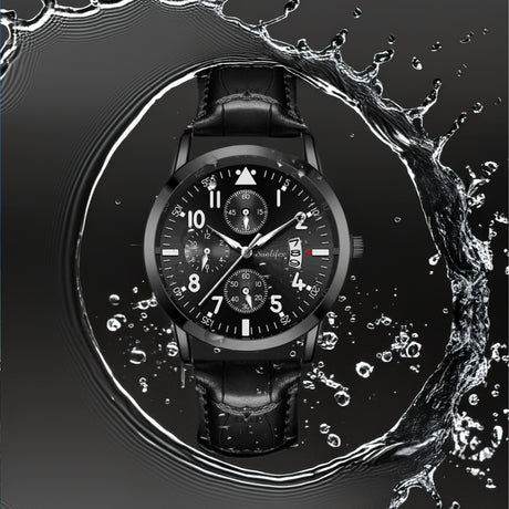 New Men's Watch Student Men's Night Light Waterproof Sports Leather Strap Black Quartz Watch - V.I.P Digital Presence